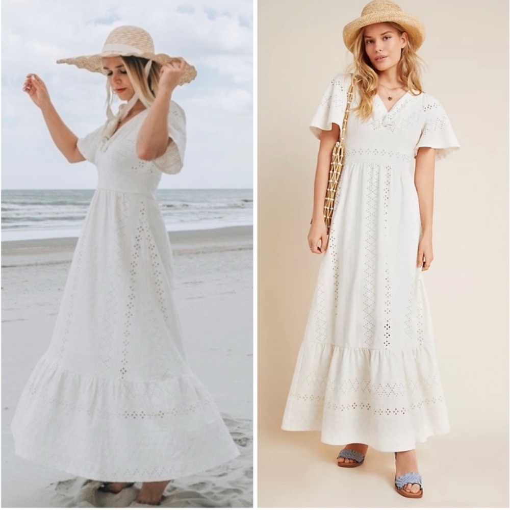 NWT Mauve Eyelet Dress from Anthropologie